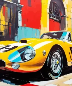 Yellow Ferrari 250 Gto Diamond Painting