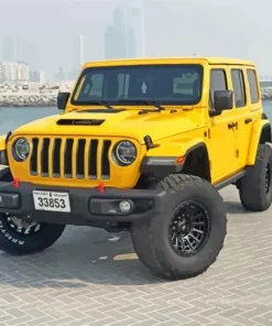 Yellow Jeep Wrangler Diamond Painting