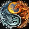 Yin Yang Dragon Diamond Painting