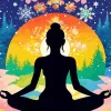 Yoga Girl Silhouette Art Diamond Painting