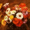 Zinnias In A Vase Henri Fantin Latour Diamond Painting