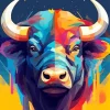 Abstract Buffalo Face Diamond Painting