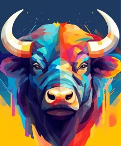 Abstract Buffalo Face Diamond Painting