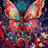 Abstract Butterfly Art Diamond Painting