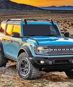 Blue Ford Bronco Diamond Painting