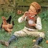 Boy Blowing Bubbles Diamond Painting
