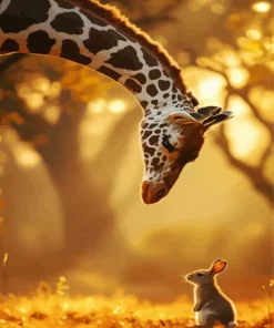 Bunny And Giraffe Diamond Painting