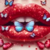 Butterflies Lips Diamond Painting
