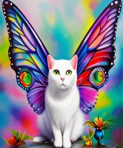 Butterfly Cat Diamond Painting