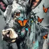 Butterfly Cow Diamond Painting