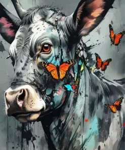 Butterfly Cow Diamond Painting