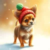 Christmas Brown Chiweenie Diamond Painting