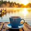 Coffee Cup At Sunrise Diamond Painting