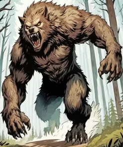 Giant Brown Werewolf Diamond Painting