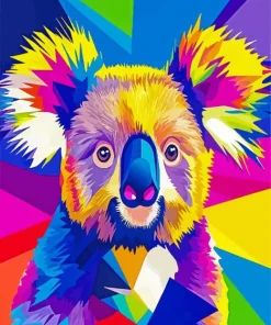 Illustration Colorful Koala Diamond Painting