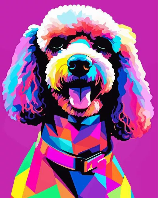 Illustration colorful poodle Diamond Paints Illustration Colorful Poodle Diamond Painting