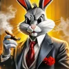 Mr Bunny Smoking Diamond Painting