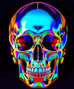 Neon Colorful Skull Diamond Painting