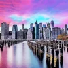 New York Brooklyn Skyline Diamond Painting