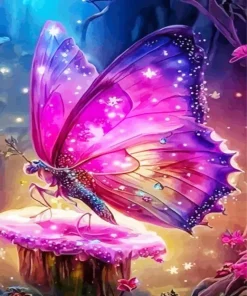 Pink Fantasy Butterfly Diamond Painting