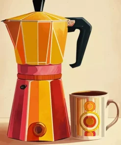 Vintage Italian Coffee Pot Diamond Painting