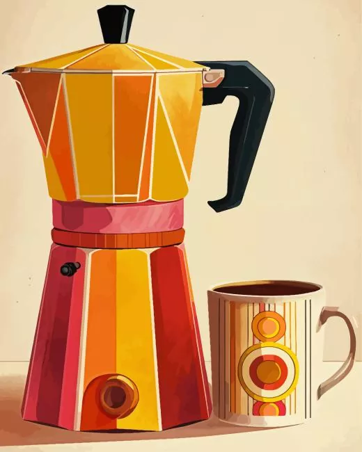 Vintage Italian Coffee Pot Diamond Dotz Vintage Italian Coffee Pot Diamond Painting