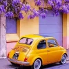 Yellow Classic Italian Car Diamond Painting