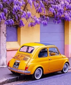 Yellow Classic Italian Car Diamond Painting