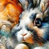 Abstract Bunny Art Diamond Painting