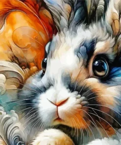 Abstract Bunny Art Diamond Painting