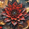 Aesthetic Flower Black And Red Art Diamond Painting