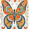 Aesthetic Folk Art Butterfly Diamond Painting