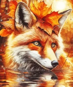 Autumn Fox Art Diamond Painting