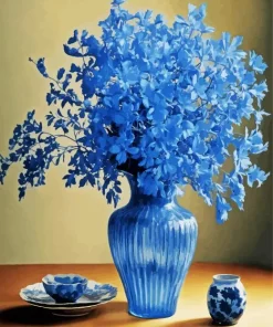 Blue Glass Vase Diamond Painting