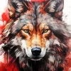 Brown And Black Wolf Diamond Painting