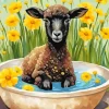 Brown Baby Lamb Diamond Painting