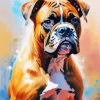 Brown Boxer Dog Diamond Painting