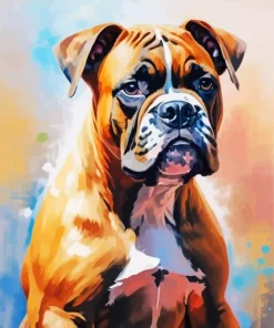 Brown Boxer Dog Diamond Painting