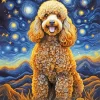 Brown Curly Poodle Diamond Painting