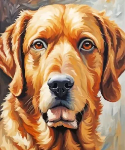 Brown Dog Face Diamond Painting