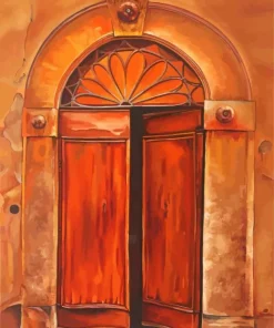 Brown Door Art Diamond Painting