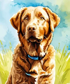 Brown English Labrador Dog Diamond Painting