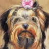 Brown Morkie Dog Diamond Painting