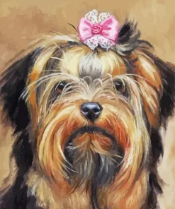 Brown Morkie Dog Diamond Painting