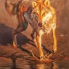 Brown Wolf Art Diamond Painting