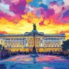 Buckingham Palace At Sunset Art Diamond Painting