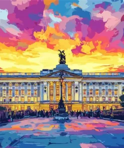 Buckingham Palace At Sunset Art Diamond Painting