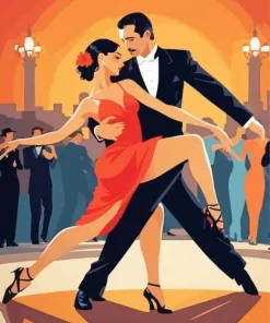 Buenos Aires Tango Dancers Diamond Painting