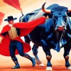 Bull And Matador Diamond Painting