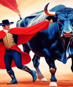 Bull And Matador Diamond Painting